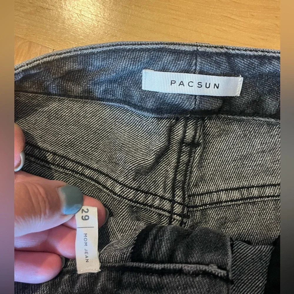 Pacsun mom jeans- size 29- distressed throughout